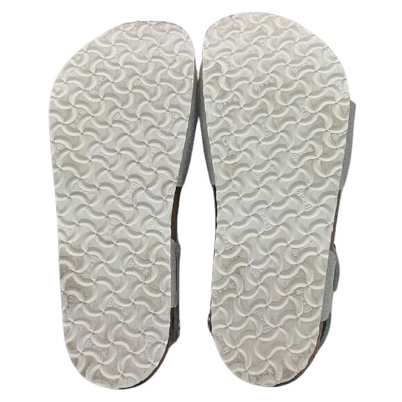Birkenstock Rio Kids Shimmer Silver Sandals Size Kids 34 / Big Kids 3-3.5 - Picture 6 of 8